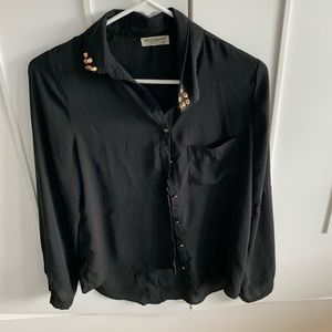 Black stylish blouse dress shirt
